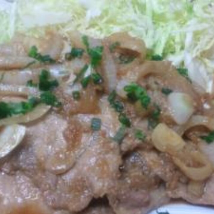 新たまねぎと豚肉のやわらか生姜焼き